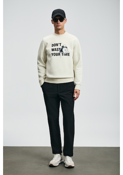 Lufian Henry Erkek Sweatshirt Kırık Beyaz Kırık Beyaz 112030173100510 Beyaz