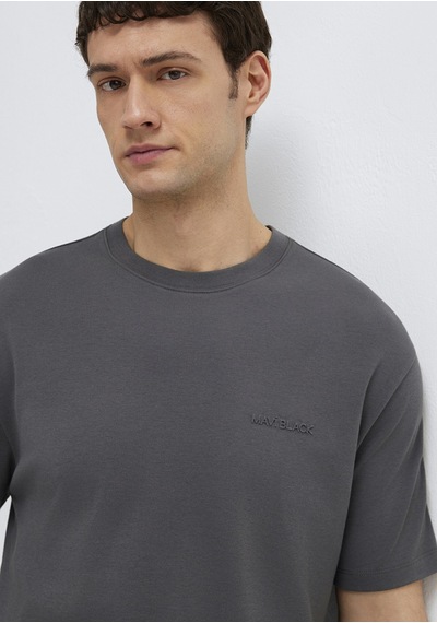 Mavi - Mavi Black Antrasit Basic Tişört 0612645-80106