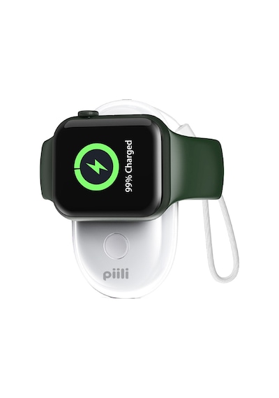 Piili Watch Şarj Kablosuz Powerbank 1000 Mah Beyaz