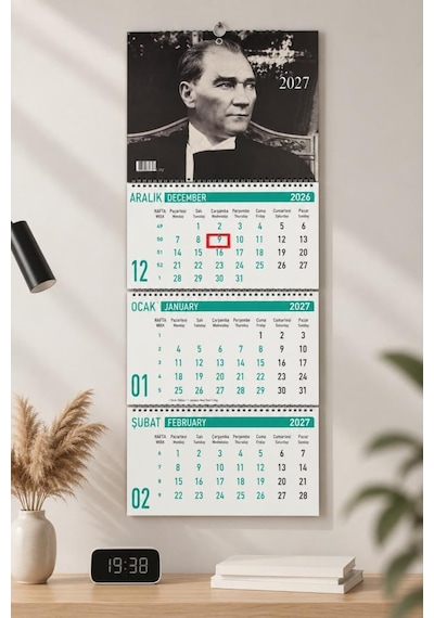 Lizy 2027 Atatürk Temalı Gemici Takvimi Spiralli 33x24 Cm Tasarım-4