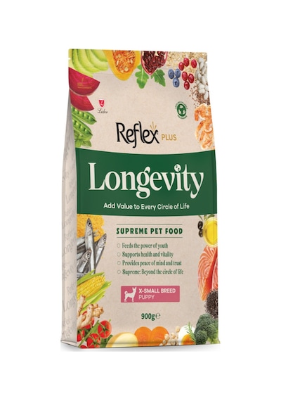 Reflex Plus Longevity Puppy Hipoalerjenik Balıklı Çok Küçük Irk Yavru Köpek Maması 900 Gr