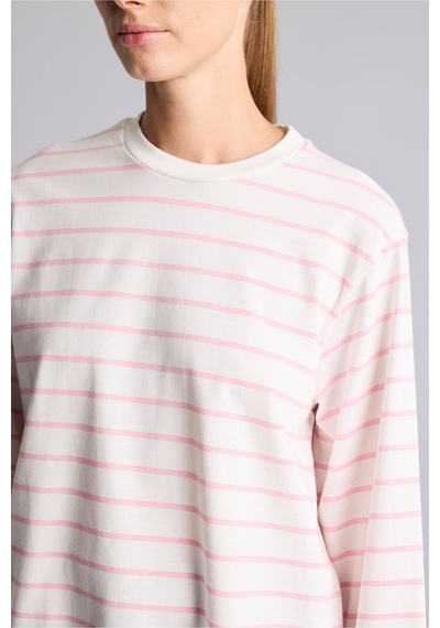 Defacto %100 Pamuk Regular Fıt Bisiklet Yaka Çizgili Tunik G0378ax26sppn105 Pembe-pn105