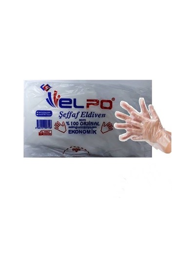 Elpo Hdpe Eldiven Tek Kullanımlık Şeffaf - 100 Adet