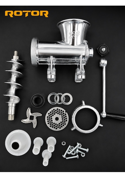 Manuel Et Kıyma Makinesi No:22 Alüminyum Döküm Paslanmaz Bıçak Ve Izgaralı