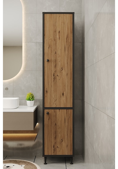 Aeka Ae-2028 Soft 2 Kapaklı Çok Amaçlı Dolap 40x180 Cm Raflı Dar Yüksek Boy Banyo Çok Bölmeli Depolama Dolabı Antrasit - Çam Aeka Ae-2028 Soft 2 Kapaklı Çok Amaçlı Dolap 40x180 Cm Raflı Dar Yüksek Boy Banyo Çok Bölmeli Depolama Dolabı Antrasit - Çam