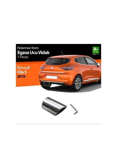 S-Dizayn  Renault Clio 5 Krom Egzoz Ucu Vidalı 2019 ve Üzeri
