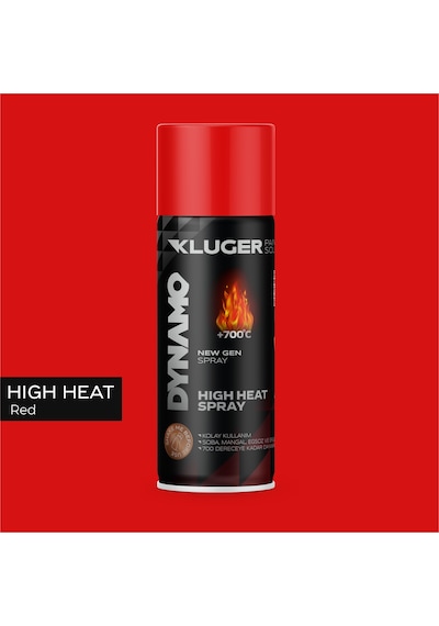 Kluger Isıya Dayanıklı Kırmızı Sprey Boya 505