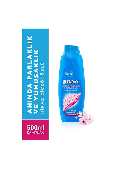 Blendax Anında Parlaklık Ve Yumuşaklık Kiraz Çiçeği Özlü Şampuan 3 x 500 ML