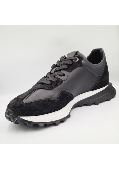 Libero L4821 Siyah Hakiki Deri Erkek Sneaker Spor Ayakkabı Siyah