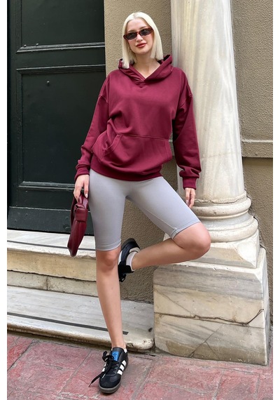 Bordo Oversize Cepli Sweatshirt Mg2207
