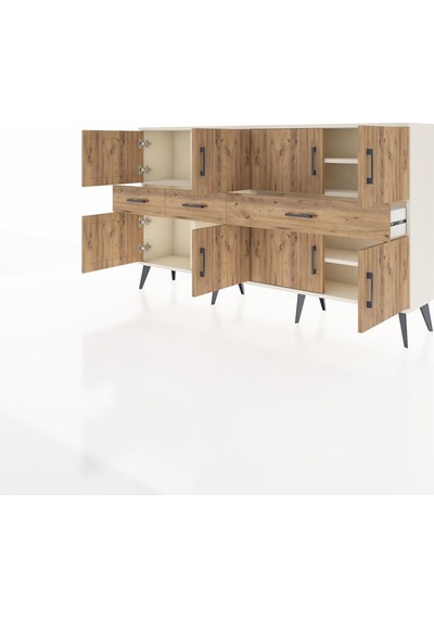 Arges Konsol 5 Raflı 3 Çekmeceli 8 Kapaklı 176x30x99 Aytaşı-çam Atlas Çam - Aytası Arges Konsol 5 Raflı 3 Çekmeceli 8 Kapaklı 176x30x99 Aytaşı-çam Atlas Çam - Aytası
