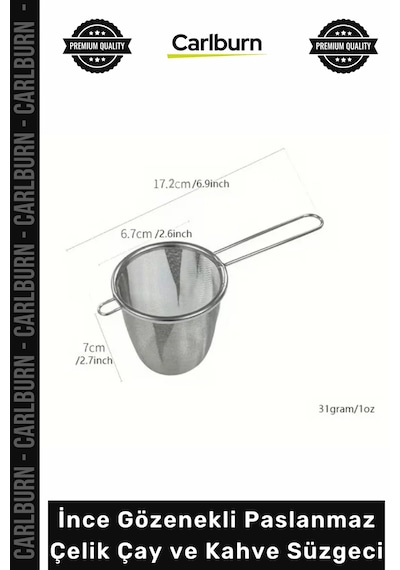 Süzgeç Mikro Filtre Ergonomik Kupa Demlik İnce Gözenekli Paslanmaz Çelik Çay Kahve Süzgeci Çok Renkli