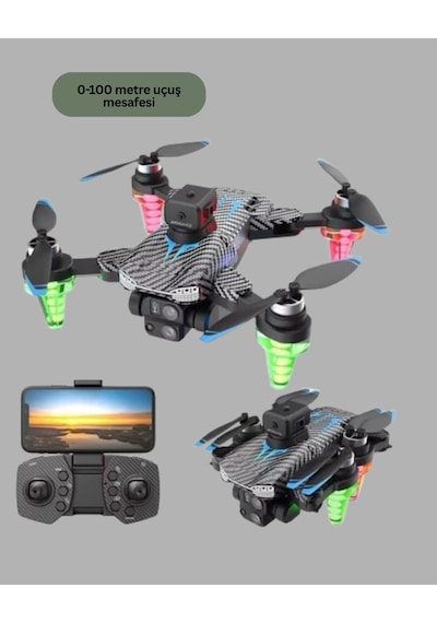 1080p Kameralı Drone Katlanabilir Tasarım Kolay Kullanım