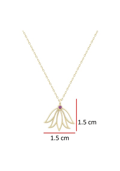 Yakut Lotus Çiçeği Kolye 07414063