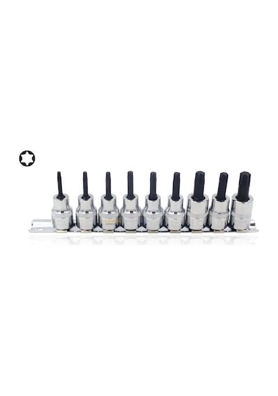 Ceta Form T10 - T50 3/8" 9 Parça Raylı Torx Uçlu Lokma Takımı C18s-rt09