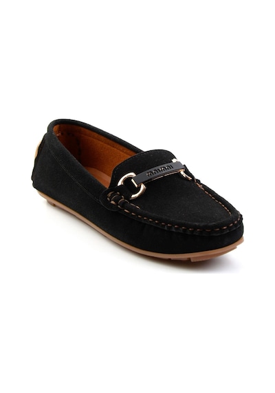 Bambi Siyah Kadın Loafer Ayakkabı K01309100502 Siyah