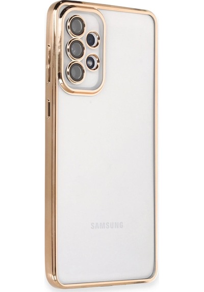 Newface Samsung Galaxy Uyumlu A73 5g Kılıf Razer Lensli Silikon Glblseme - 19 - Gold