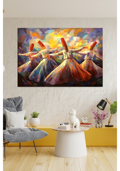 Mevlevi Dervişler Mevlana Dervişler Kanvas Tablo (7 farklı ölçü) 60 x 40