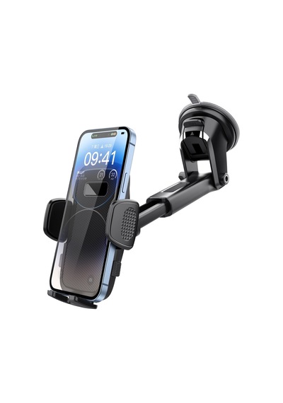 Vantuzlu Cam Ve Göğüse Yapışan Ayarlanabilir Araç Telefon Tutucu Akrobat Yapışkanlı Telefon Tutacağı Siyah