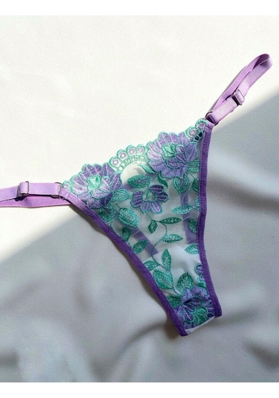 La Linaa Olivia Mor Yeşil Kadın Bralet Takım-mor-yeşil Mor - Yeşil