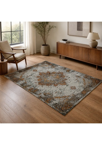 Kartela Halı Melo Halı Jüt Taban Dokuma Halı Açık Gri - 80 X 120 Cm