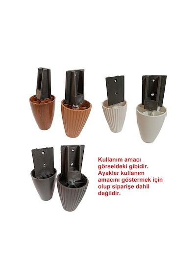 Mobilya Ayağı Bağlantı Aparatı - Köşe Bağlantı 6 Adet M8 Vida Tip