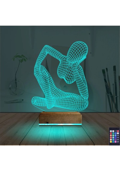Luvivia Minimalist Heykel Kadın 3d Lamba - Masa Gece Lambası Şeffaf