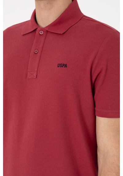 U.S. Polo Assn. Erkek Regular Fit Polo Yaka Vişne Basic Tişört 50306007-VR223