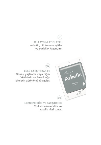 Mjcare On Arbutin Mask - Arbutin Özlü Yüz Maskesi 20'li