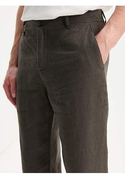 Lcw Vision Kahverengi Regular Fit %100 Keten Erkek Pantolon