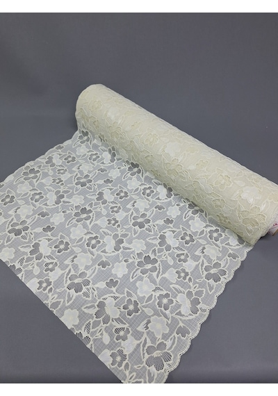 Pvc Küpür Dantel Raf Ve Dolap Örtüsü Runner Krem 50 X 300