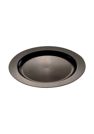 Plastik Siyah Tabak 19 Cm - 10 Adet
