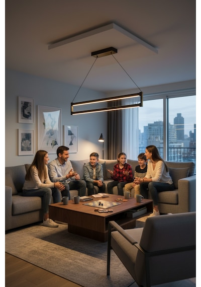 Orion Silver Lineer Led Sarkıt Avize Kumandalı Dim Edilebilir Aşağı Işık Beyaz Işık