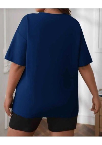 Kozia Outdoors Malkoçbey Baskısız Oversize Unisex Basic T-şhirt Saks Mavi Saks Mavisi