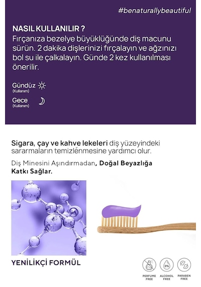 The Ceel Mor Karbon Diş Beyazlatma Seti (Mor Karbon Diş Macunu 75 Gr + Mor Karbon Diş Tozu 50 Gr)