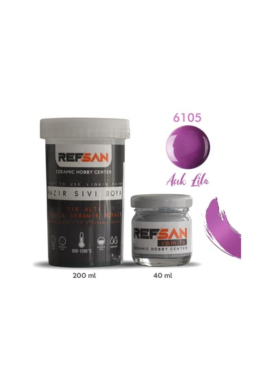 Hazır Çini ve Seramik Boyası 6105 Açık Lila 200 Ml