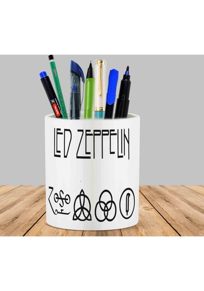 Led Zeppelin Kaktüs Sukulent Saksı Kalemlik