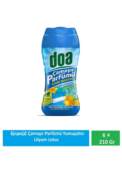 Doa Granül Çamaşır Parfümü & Çamaşır Yumuşatıcı Lilyum & Lotus 6 X 210 Gr 6'lı Set