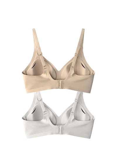Cottonhill Seamless Bra - Soft Lazer Kesim Balensiz Ayarlanabilir Askılı Dikişsiz Kadın Sütyen 2'li Paket-5 Çok Renkli