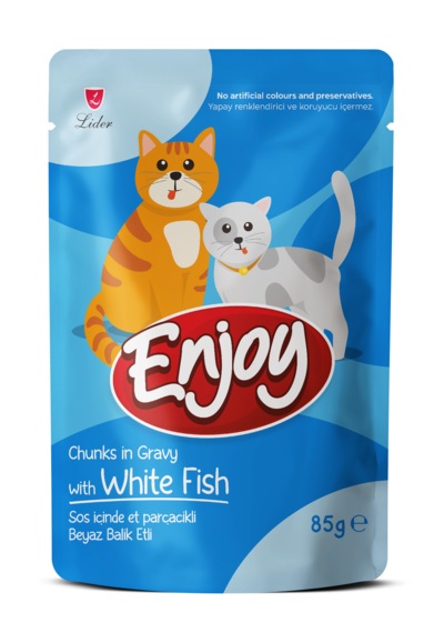 Enjoy Balıklı Kedi Pouch Yaş Mama 85gr X 22 Adet