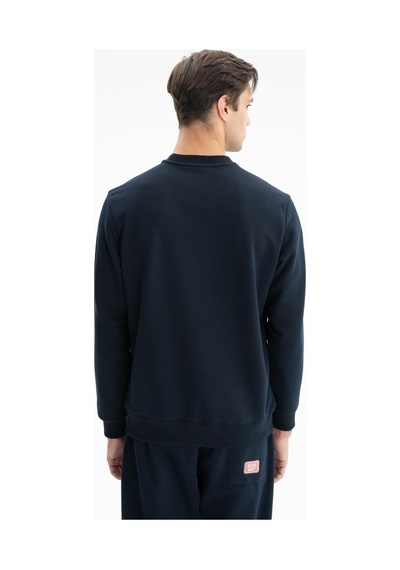 AR-MA Arma Erkek Sade Şık Regular Fit Şardonsuz 3 İplik Bisiklet Yaka Sweatshirt 001