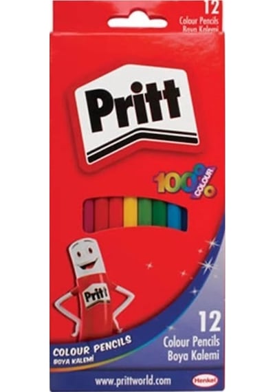 Pritt Kuru Boya Kalemi 12li - 2 Kutu Çok Renkli