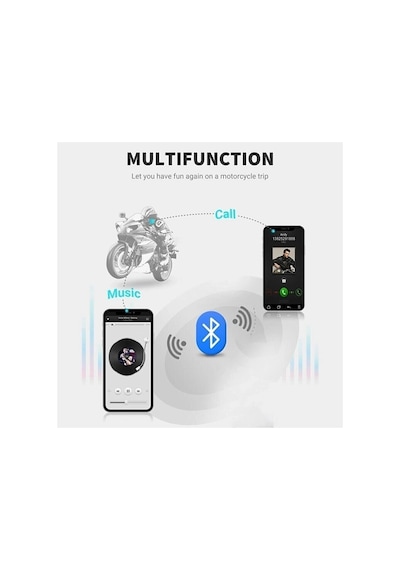 Motosiklet Kaskı İçin Şarj Edilebilir Bluetooth Intercom Kulaklığı Ve Mikrofon Seti