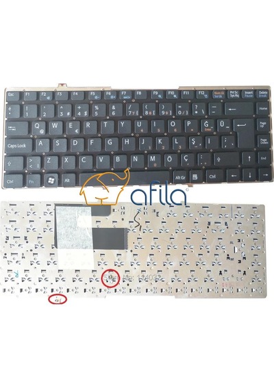 Sony Vaio Vgn-fw Serisi Notebook Klavye, Siyah - Tr Çerçevesiz