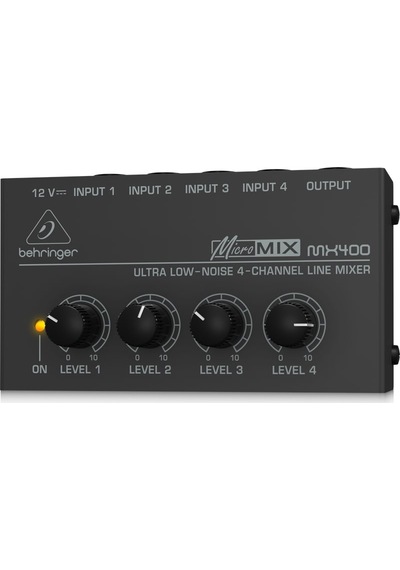 Behringer Mx400 Ultra Low-Noise 4-Channel Line Mixer Behringer Mx400 Ultra Low-Noise 4-Channel Line Mixer
