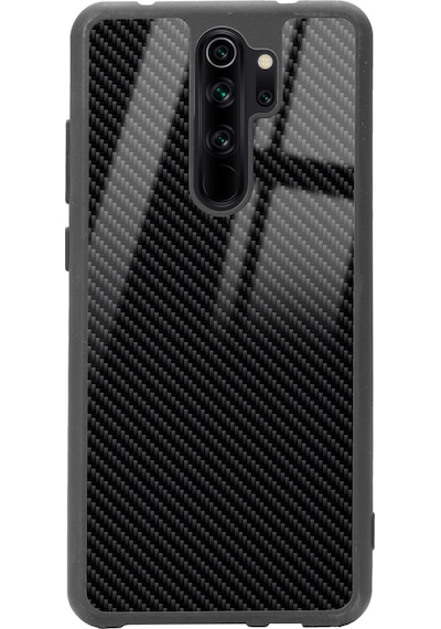 Xiaomi Redmi Note 8 Pro Carbon Tasarımlı Glossy Telefon Kılıfı Siyah