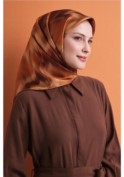 Armine Saf İpek Twill Eşarp 9605d 57 Mavi