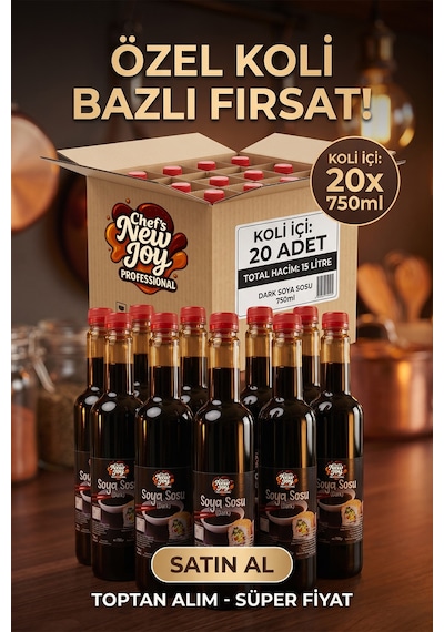 Dark Soya Sosu 750 Ml X 20 Adet - 1 Koli Koli Bazlı Avantaj Paketi