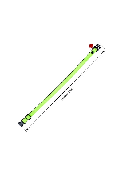 Neon Zilli Kedi Tasması Fıstık Yeşili