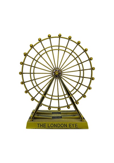 Vintage Metal İngiltere Dönme Dolap Xl 21cm Bronz London Eye Biblo No.1
